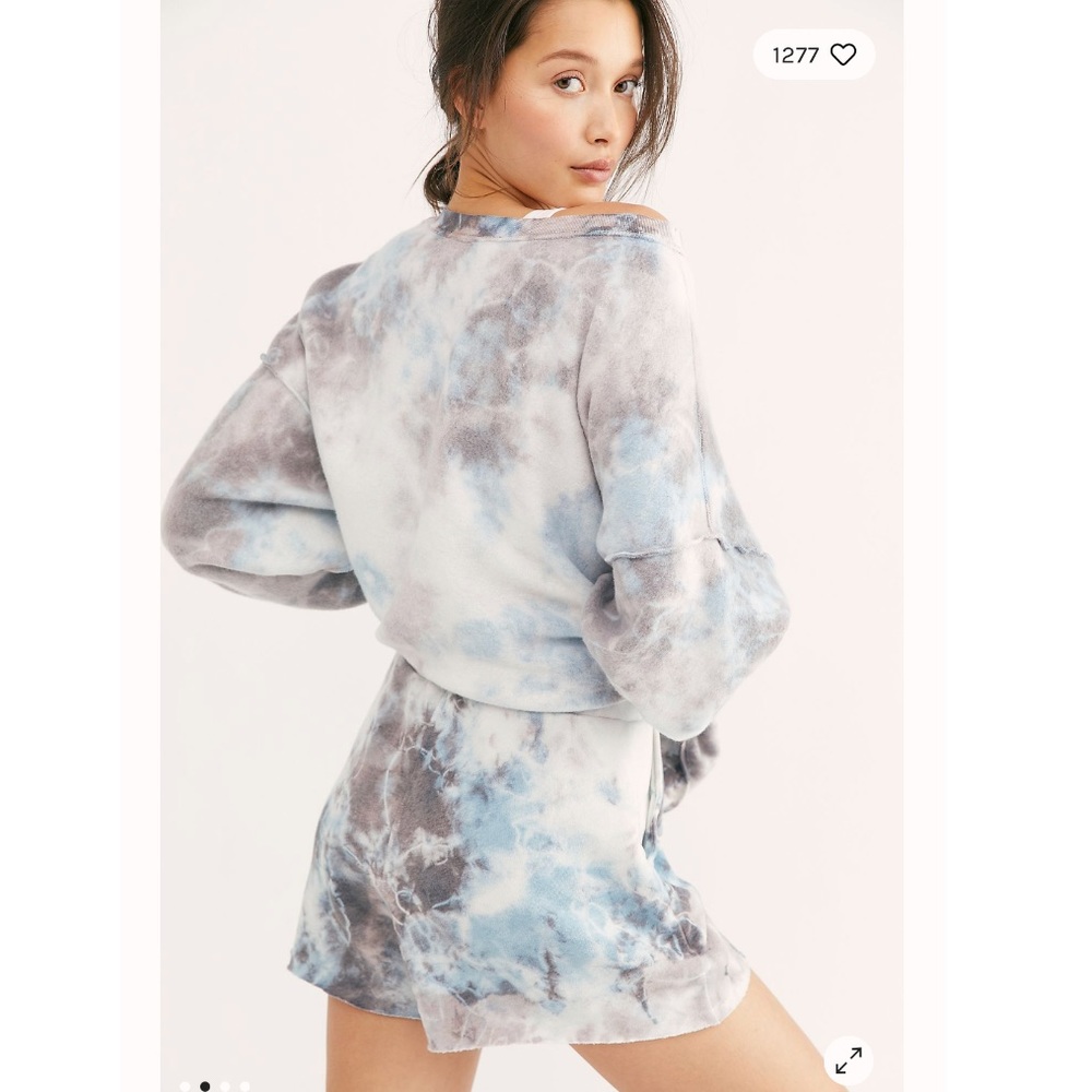 Free People Kelly Washed Set in Ocean - Picture 4 of 9